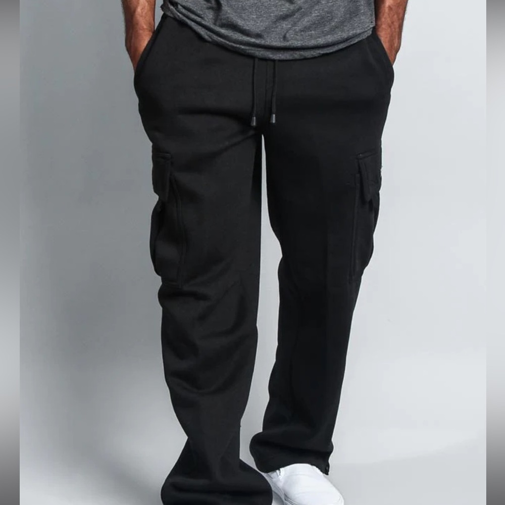 Men’s Solid Fleece Heavyweight Cargo Sweatpants
